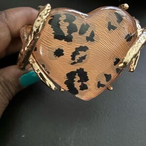 Leopard Heart Bracelet- Gold Accent